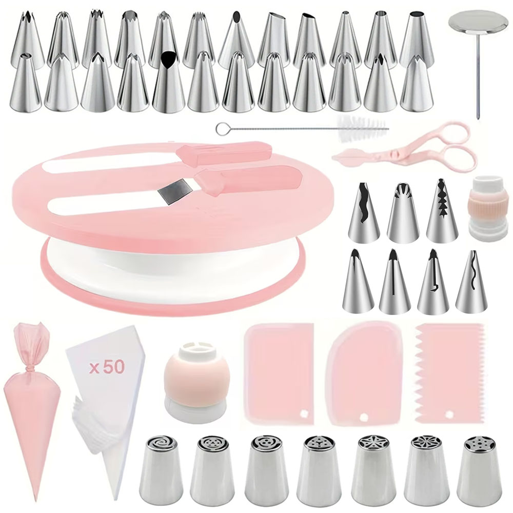 Cake Decorating Turntable - 100개 케이크 장식 키트, 회전판, 아이싱