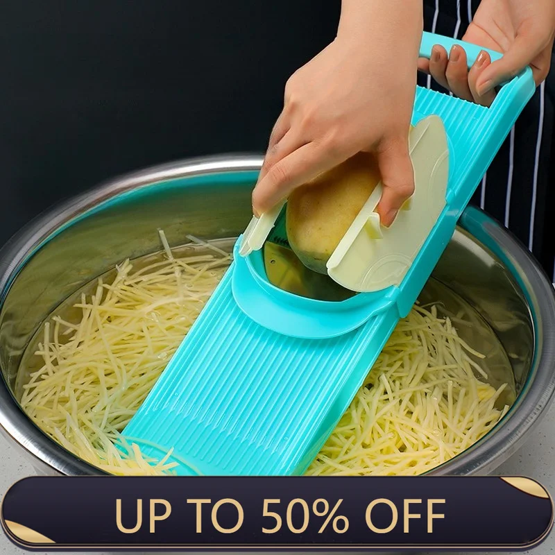 Korean Kitchen Gadgets - 휴대용 야채 강판 감자 슬라이서 다기능