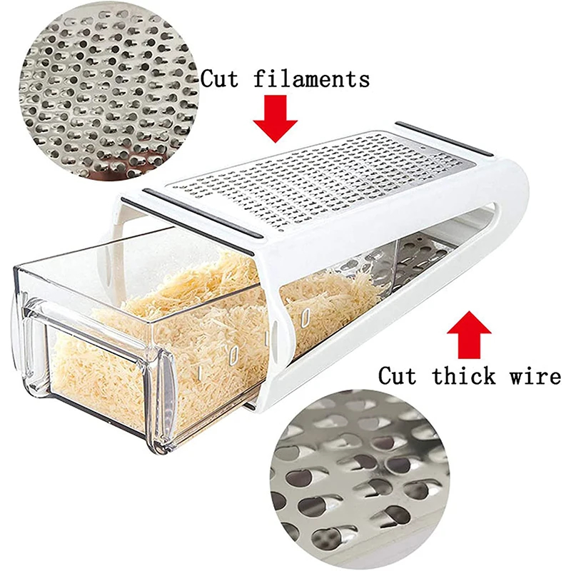 Cheese Grater Box - 양면 블레이드 치즈 강판 다기능 야채