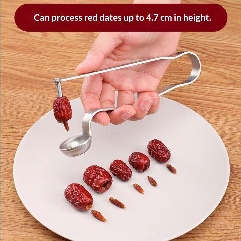 Kitchen Gadgets Kitchen - 스테인리스 스틸 대추씨 제거기 레드 시드