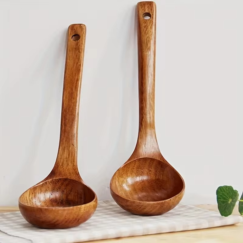 Kitchen Gadgets Cool - 붙지 않는 나무 요리 숟가락 1개,