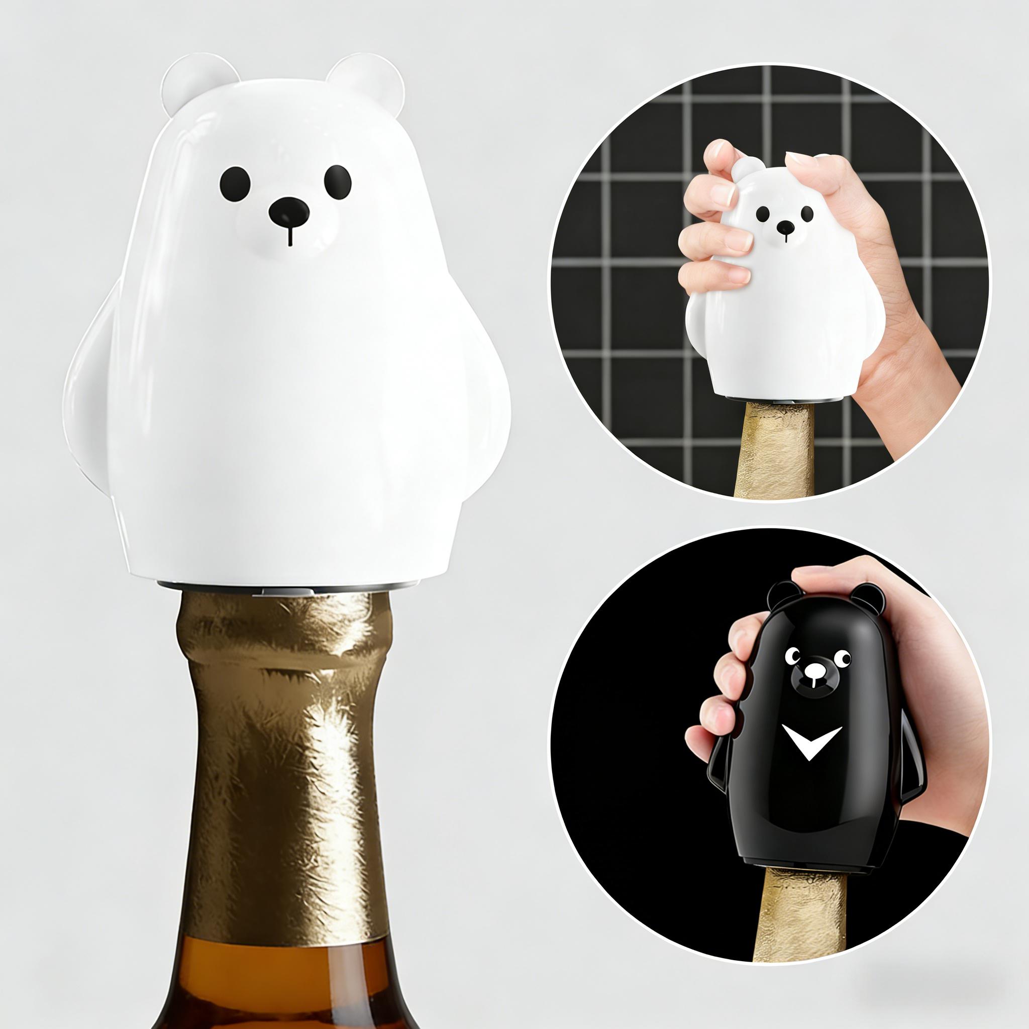 Kitchen Gadgets Gift Ideas - 귀여운 흑백 곰 병따개 동물 모양