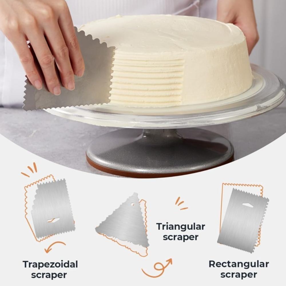 회전 케이크 스탠드가 포함된 알루미늄 케이크 턴테이블  - Cake Decorating Turntable 리뷰 및 가격