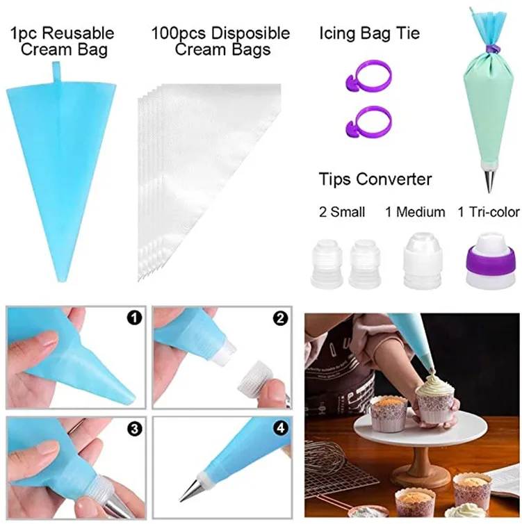 핫세일 407피스 베이킹 도구 세트 케이크 턴테이블 케 - Cake Decorating Turntable 리뷰 및 가격