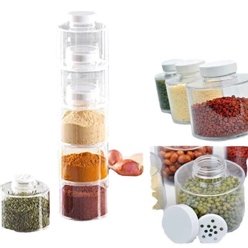 6개 세트 향신료 병 페퍼 쉐이커 박스 향신료 타워 허 - Korean Kitchen Gadgets 리뷰 및 가격