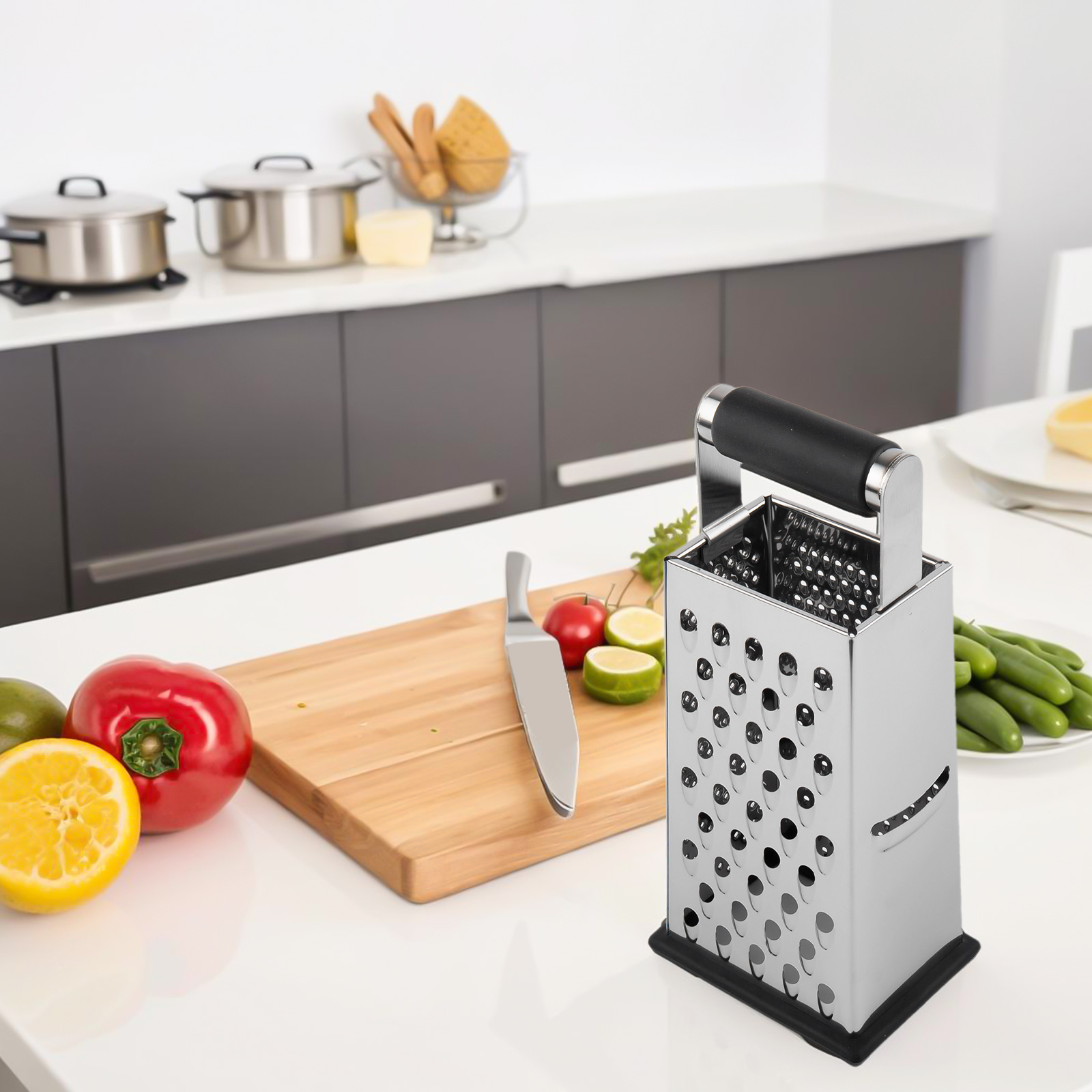 4면 스테인리스 스틸 박스형 강판, 손잡이가 있는 주방 - Cheese Grater Box 리뷰 및 가격