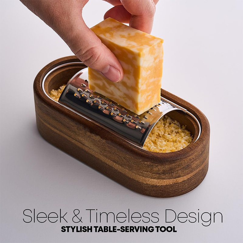 나무 용기에 담긴 치즈 강판 304 스테인리스 스틸 치 - Cheese Grater Box 리뷰 및 가격