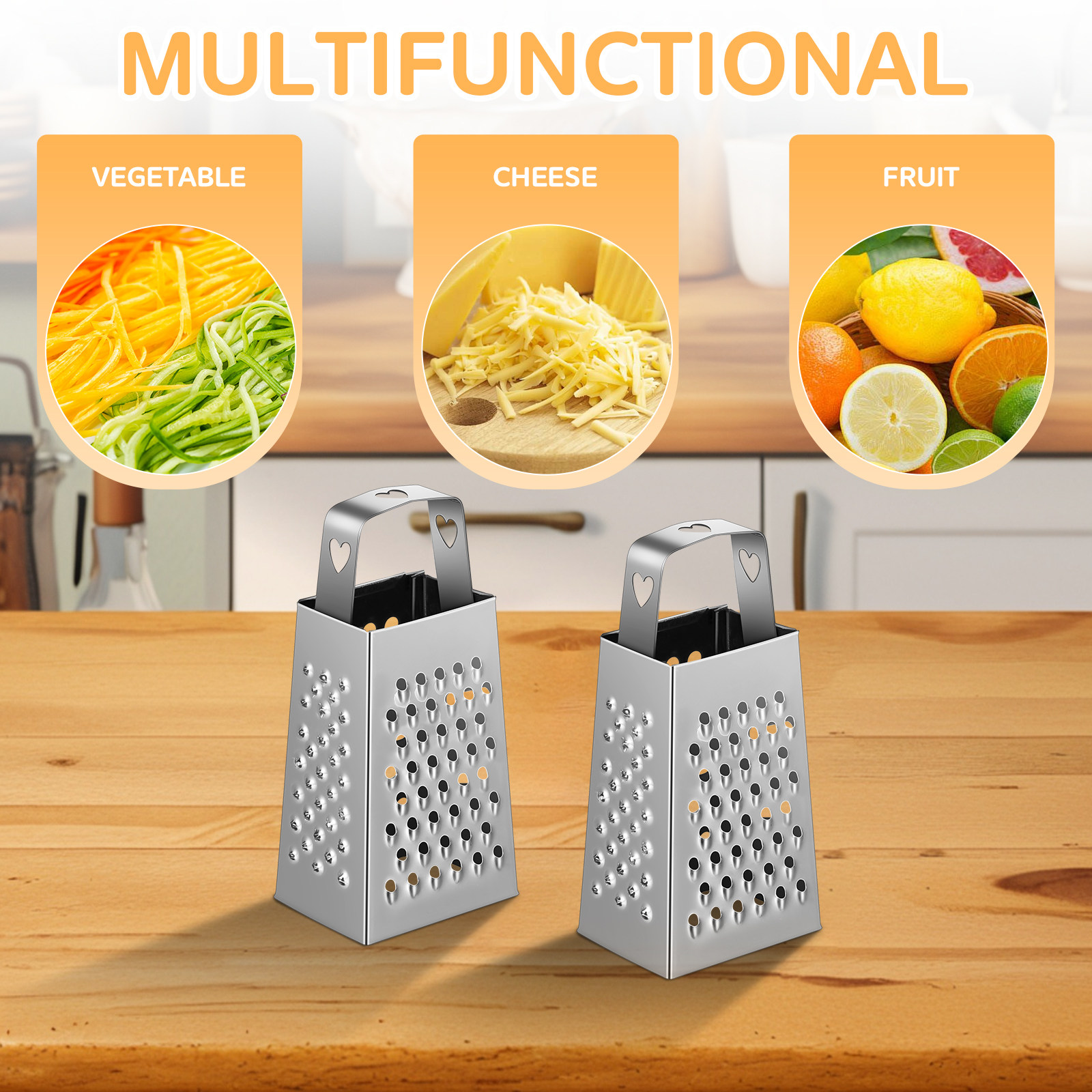 6개 미니 스테인리스 스틸 치즈 강판, 4면 주방용품, - Cheese Grater Box 리뷰 및 가격