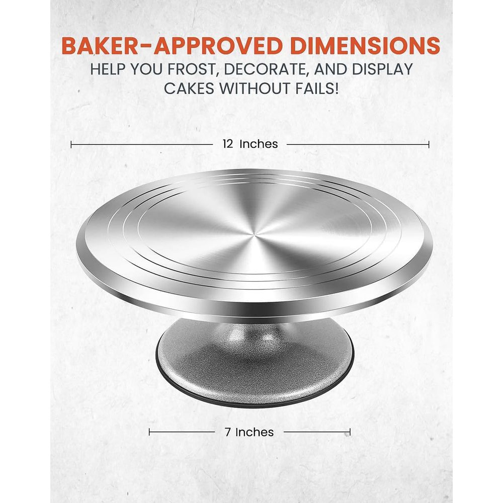 12인치 합금 회전 케이크 스탠드, 컵케이크, 페이스트 - Cake Decorating Turntable 리뷰 및 가격